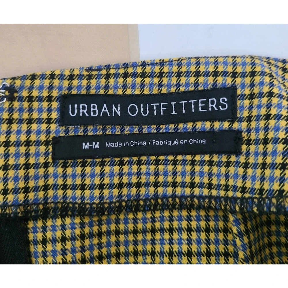 Urban Outfitters Y2K Plaid Mini Skirt Size Medium Retro Academia Slit Short 90s‎